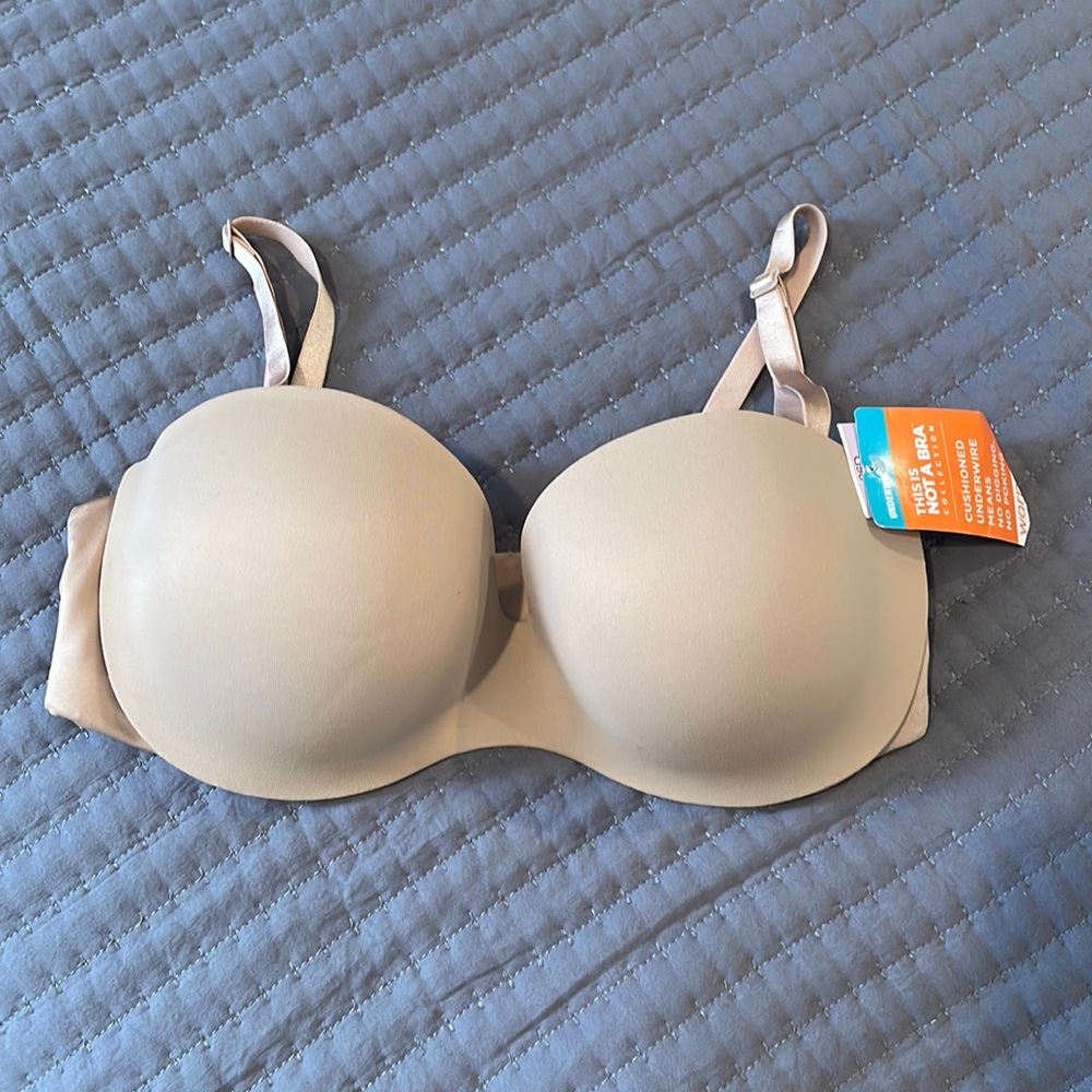 Women’s Size 36D Warner’s Strapless Bra - Tan Color